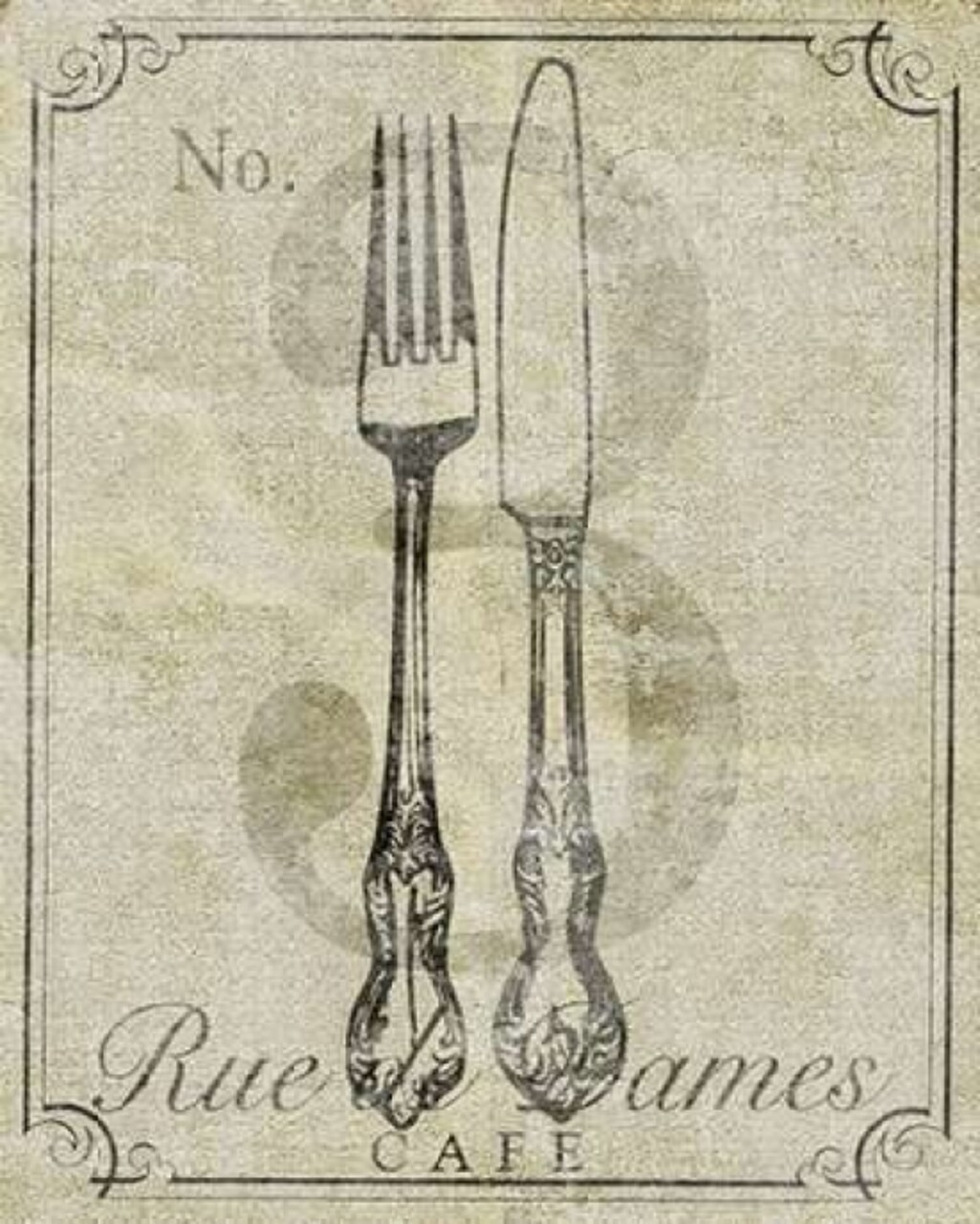 French Vintage Cafe Poster Print by SD Graphics Studio - Item # VARPDX8771B